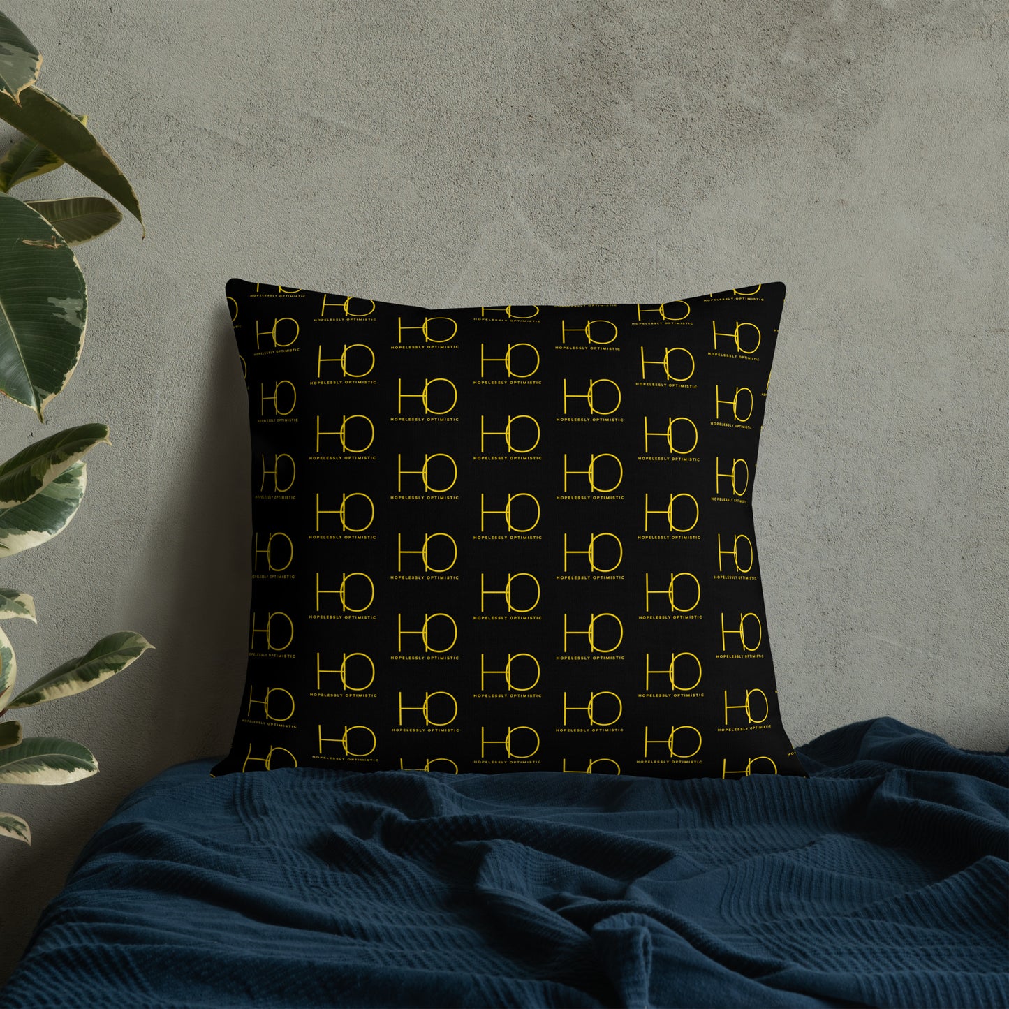 Black and Gold HO Premium Pillow 18"x18", 20" x 12", 22" x 22"